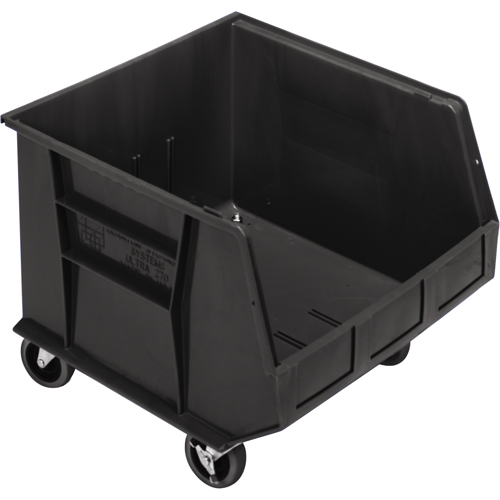 Bac mobile, 14" ha x 16-1/2" la x 18" p, Capacit&eacute; de 75 lb, Noir Rock Safety Industrial Ltd