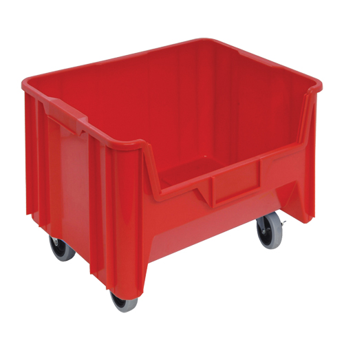 Bac g&eacute;ant mobile empilable, 12-7/16" ha x 19-7/8" la x 15-1/4" p, Capacit&eacute; de 250 lb, Rouge Rock Safety Industrial Ltd
