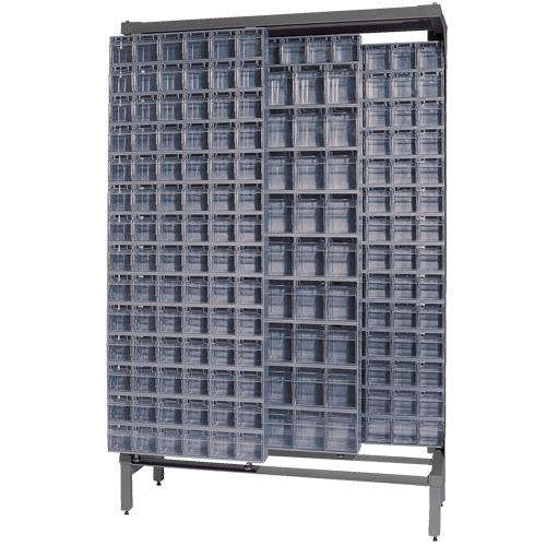 Syst&egrave;me de stockage &agrave; glissi&egrave;re &agrave; bacs basculants autonome, 48" la x 18" p x 77" h, 303 tiroirs Rock Safety Industrial Ltd