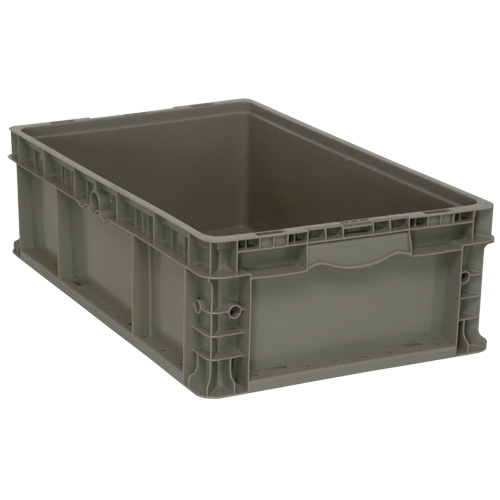 Contenant pliable et empilable, 15" la x 24" p x 7,5" h, Gris Rock Safety Industrial Ltd