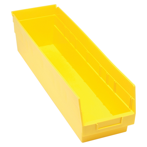 Bacs en plastique pour &eacute;tag&egrave;res Store More, 6-5/8" la x 6" H x 23-5/8" p, Jaune, Capacit&eacute; 90 lb Rock Safety Industrial Ltd
