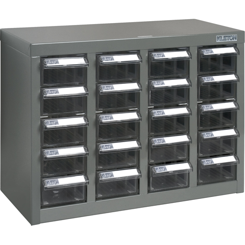 Casiers pour pi&egrave;ces KPC-600, Acier, 20 tiroirs, 18-1/3" x 8-2/3" x 13-3/4", Gris Rock Safety Industrial Ltd