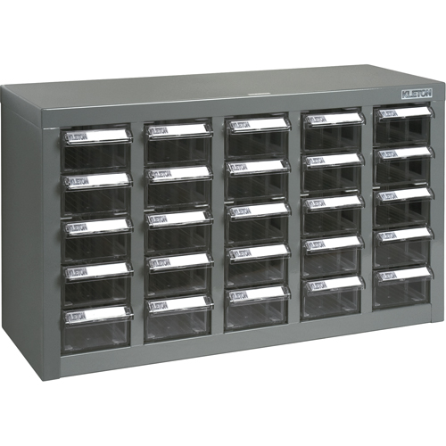 KPC-600 Parts Cabinet, Galvanized Steel, 25 Drawers, 23-1/10" x 8-7/10" x 13-4/5", Grey Rock Safety Industrial Ltd