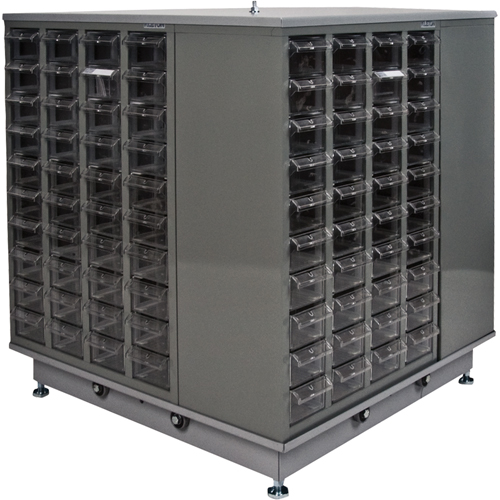 Casiers pour pi&egrave;ces KPC-600, Acier galvanis&eacute;, 40 tiroirs, 18-3/10" x 8-7/10" x 25-3/10", Gris Rock Safety Industrial Ltd