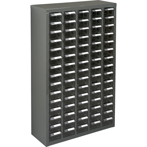 Casiers pour pi&egrave;ces KPC-600, Acier galvanis&eacute;, 75 tiroirs, 23-1/10" x 8-7/10" x 36-9/10", Gris Rock Safety Industrial Ltd