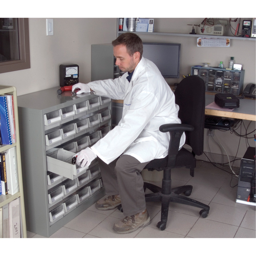 Casier robuste pour pi&egrave;ces KPC-HD, Acier galvanis&eacute;, 30 tiroirs, 34-3/5" x 15-7/10" x 34-3/5", Gris Rock Safety Industrial Ltd