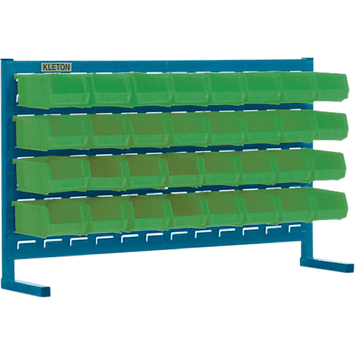 Louvered Rack with Bins, 32 Bins, 36" W x 8-1/4" D x 22" H Rock Safety Industrial Ltd