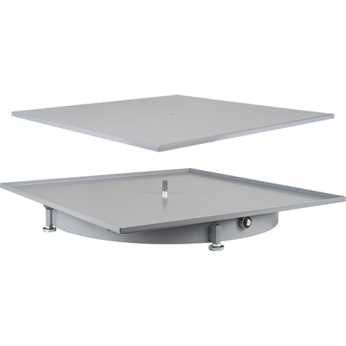 Heavy-Duty Industrial Carousel Drawer Cabinets, Steel, 27-1/2" W x 27-1/2" D x 4" H, Grey Rock Safety Industrial Ltd