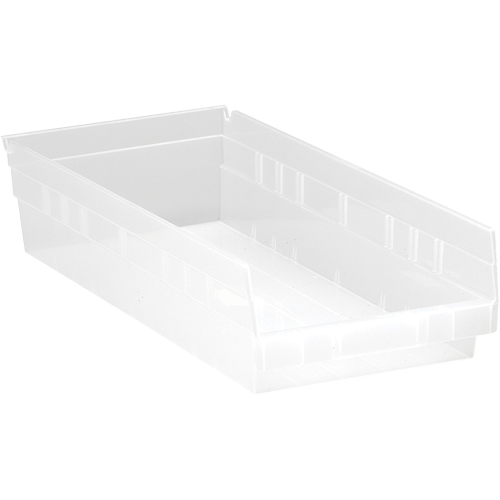 Bacs de rangement pour tablettes, 8-3/8" la x 4" H x 17-7/8" p, Transparent, Capacit&eacute; 40 lb Rock Safety Industrial Ltd