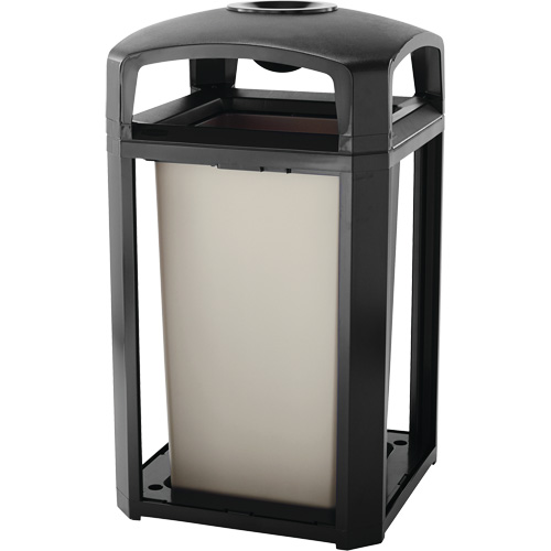 Cendrier et corbeille pour d&eacute;chets de s&eacute;rie classique de s&eacute;rie Landmark, Plastique, Capacit&eacute; 50 gal. US, Hauteur 46-1/2" Rock Safety Industrial Ltd