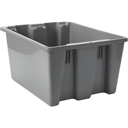Stack & Nest Palletote Box, 10" x 15.5" x 19.5", Grey Rock Safety Industrial Ltd