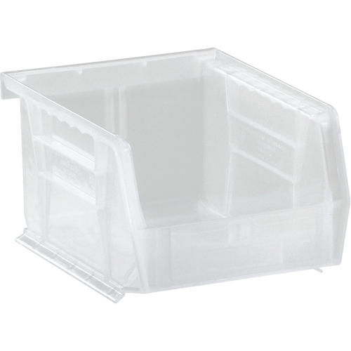Clear-View Ultra Stack & Hang Bin, 4-1/8" W x 3" H x 5-3/8" D, Clear Rock Safety Industrial Ltd