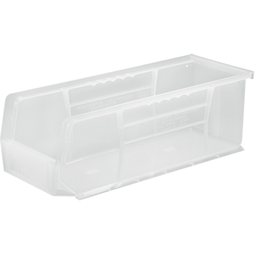 Clear-View Ultra Stack & Hang Bin, 5-1/2" W x 5" H x 14-3/4" D, Clear Rock Safety Industrial Ltd