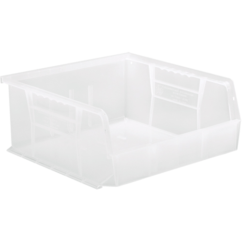 Clear-View Ultra Stack & Hang Bin, 11" W x 5" H x 10-7/8" D, Clear Rock Safety Industrial Ltd
