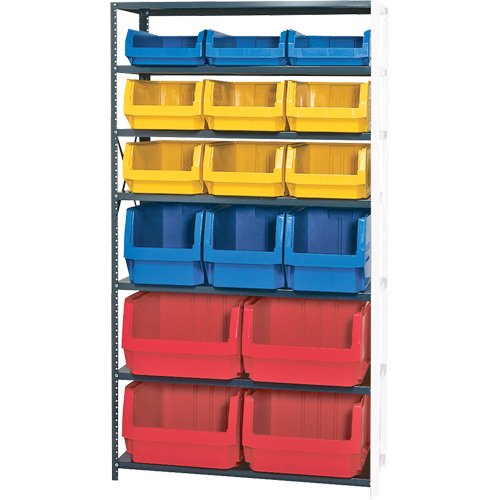 &eacute;l&eacute;ment de rayonnage avec bacs empilables, Acier, Bac Magnum, Capacit&eacute; 650 lb, 42" la x 76" h Rock Safety Industrial Ltd