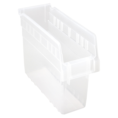 Store-Max Shelf Bins, 4-3/8" W x 8" H x 11-5/8" D, Clear, 44 lbs. Capacity Rock Safety Industrial Ltd