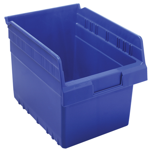 Bacs pour &eacute;tag&egrave;re Store-Max, 8-3/8" la x 8" H x 11-5/8" p, Bleu, Capacit&eacute; 44 lb Rock Safety Industrial Ltd
