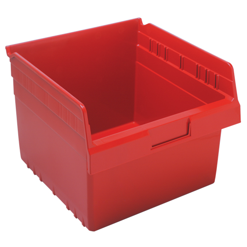 Store-Max Shelf Bins, 11-1/8" W x 8" H x 11-5/8" D, Red, 44 lbs. Capacity Rock Safety Industrial Ltd