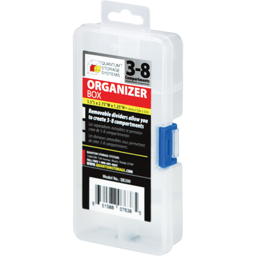 Boîte &agrave; compartiments en plastique, 2,75" la x 5,5" p x 1,25" h, 8 compartiments Rock Safety Industrial Ltd