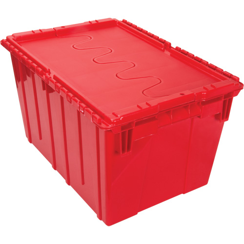 Flip Top Plastic Distribution Container, 21.65" x 15.5" x 12.5", Red Rock Safety Industrial Ltd