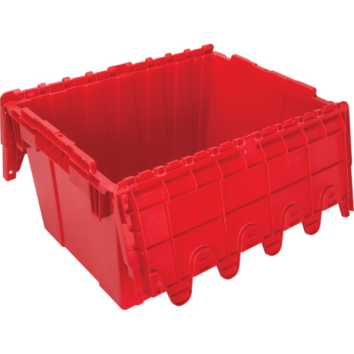 Flip Top Plastic Distribution Container, 21.65" x 15.5" x 12.5", Red Rock Safety Industrial Ltd