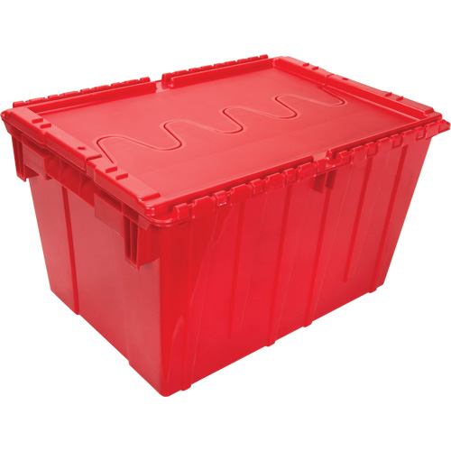Flip Top Plastic Distribution Container, 21.65" x 15.5" x 12.5", Red Rock Safety Industrial Ltd