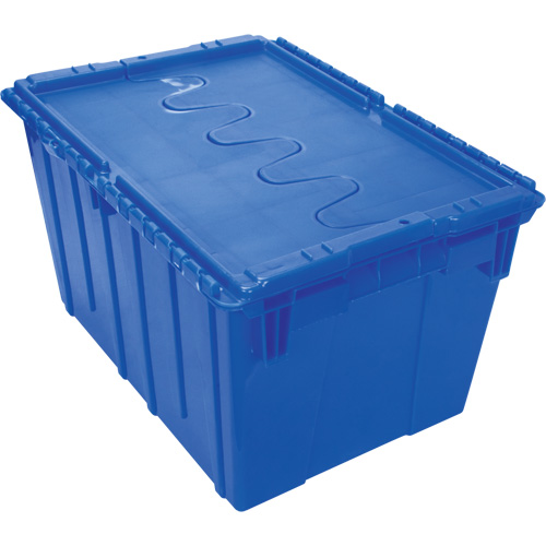 Flip Top Plastic Distribution Container, 21.65" x 15.5" x 12.5", Blue Rock Safety Industrial Ltd