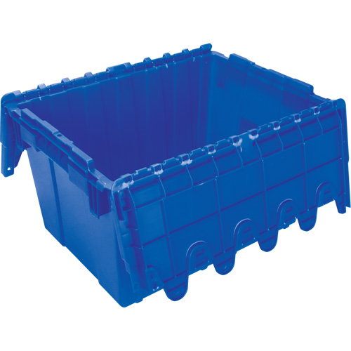 Flip Top Plastic Distribution Container, 21.65" x 15.5" x 12.5", Blue Rock Safety Industrial Ltd
