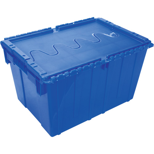 Flip Top Plastic Distribution Container, 21.65" x 15.5" x 12.5", Blue Rock Safety Industrial Ltd