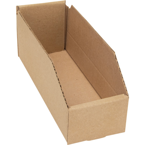 Boîtes profondes en carton ondul&eacute;, 3-3/4" la x 11-1/4" p x 4-1/2" h, Beige Rock Safety Industrial Ltd