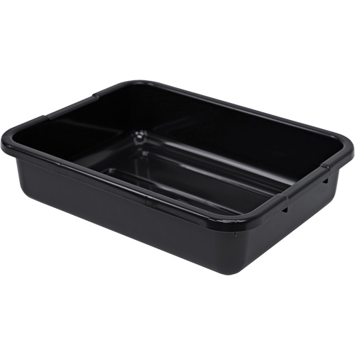 Bac d'entreposage tout usage &agrave; fond rainur&eacute;, 5" ha x 15" p x 21" lo, Plastique, Noir Rock Safety Industrial Ltd