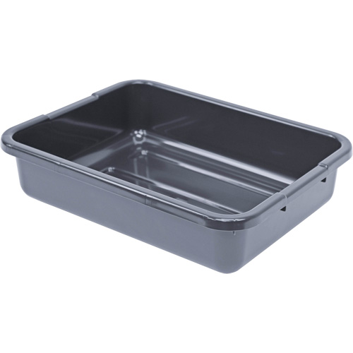 Bac d'entreposage tout usage &agrave; fond rainur&eacute;, 5" ha x 15" p x 21" lo, Plastique, Gris Rock Safety Industrial Ltd
