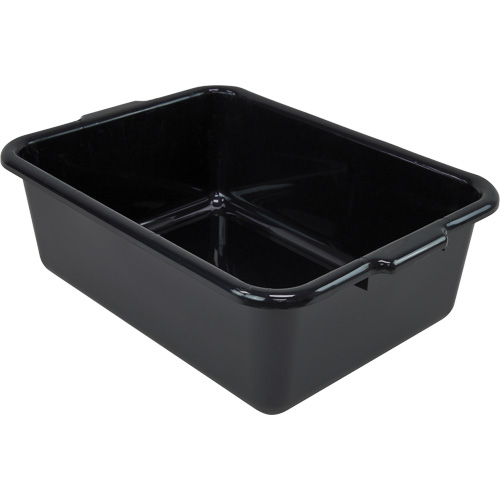 Bac d'entreposage tout usage &agrave; fond plat, 7" ha x 15" p x 21" lo, Plastique, Noir Rock Safety Industrial Ltd
