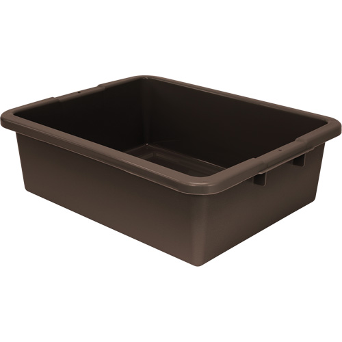 Bac d'entreposage tout usage &agrave; fond rainur&eacute;, 7" ha x 17" p x 22" lo, Plastique, Brun Rock Safety Industrial Ltd
