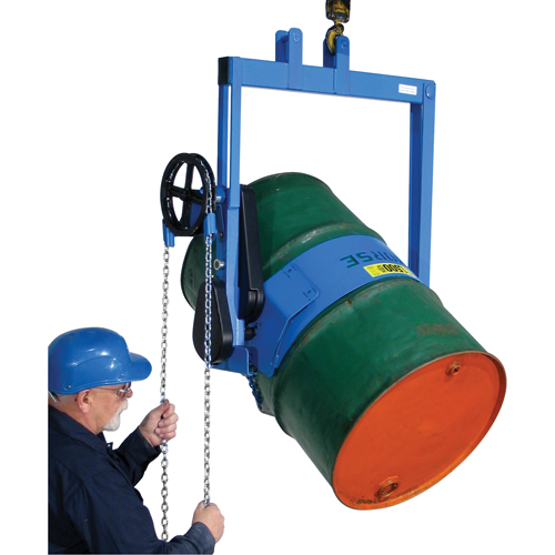 Leveurs de baril - Inclinaison &agrave; engrenages, Baril de 55 gal. US (45 gal. imp.), Capacit&eacute; 1500 lb/680 kg Rock Safety Industrial Ltd