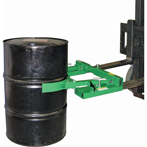 Manipulateur de baril m&eacute;canique Auto-Grip actionn&eacute; par gravit&eacute;, Pour 30 - 85 gal. US (25 - 70 gal. imp.) Rock Safety Industrial Ltd