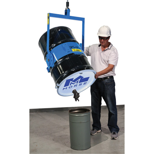 Ensemble de l&egrave;ve-baril manuel inclinable, Baril de 55 gal. US (45 gal. imp.), Capacit&eacute; 800 lb/363 kg Rock Safety Industrial Ltd
