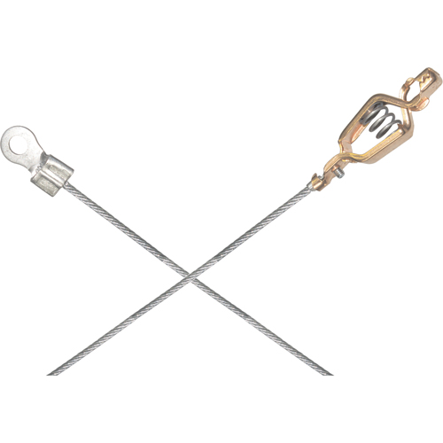 Assemblages l&eacute;gers de c&acirc;bles de masse et de mise &agrave; la terre - Pinces crocodile & raccordements a/borne d'extr&eacute;mit&eacute; de 1/4" Rock Safety Industrial Ltd