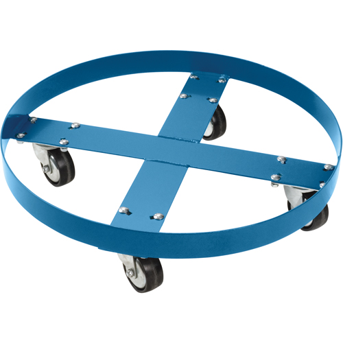 Drum Dolly, Steel, 750 lbs. Capacity, 24" Diameter, Polyolefin Casters Rock Safety Industrial Ltd