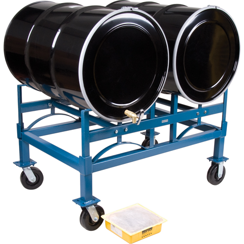 Ensembles de porte-barils & socle roulant empilables, 2 barils, Capacit&eacute; de 1600 lb, 46" la x 30" p x 21-1/2" h Rock Safety Industrial Ltd
