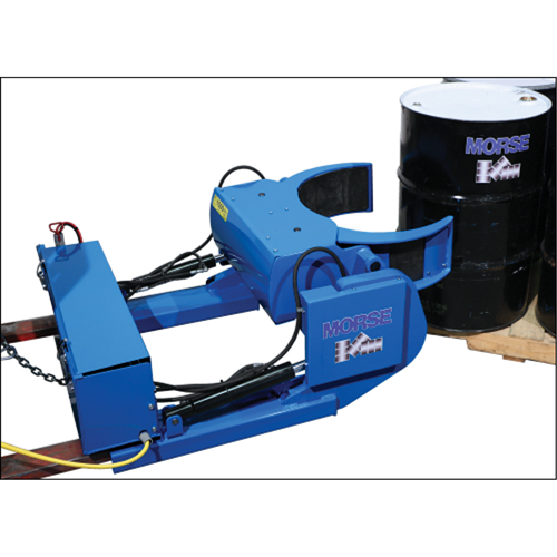 Manipulateur de baril mont&eacute; sur fourches Grip+Go &agrave; prise motoris&eacute;e, Baril de 15 - 55 gal. US (12,5 - 45 gal. imp.), Capacit&eacute; 1500 lb/680 kg Rock Safety Industrial Ltd