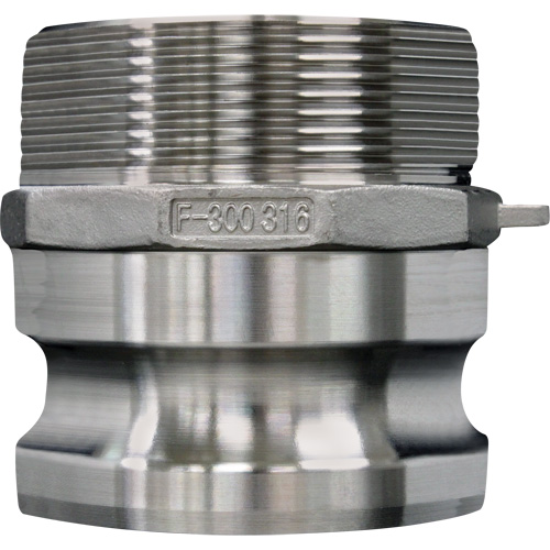 Cam & Groove Coupling, Stainless Steel, Type F, 3", Male NPT, 200 psi Rock Safety Industrial Ltd