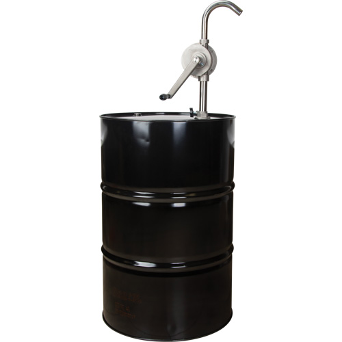 Pompe rotative pour baril, Acier inoxydable, Pour capacit&eacute; 55 gal., 12 oz/course Rock Safety Industrial Ltd
