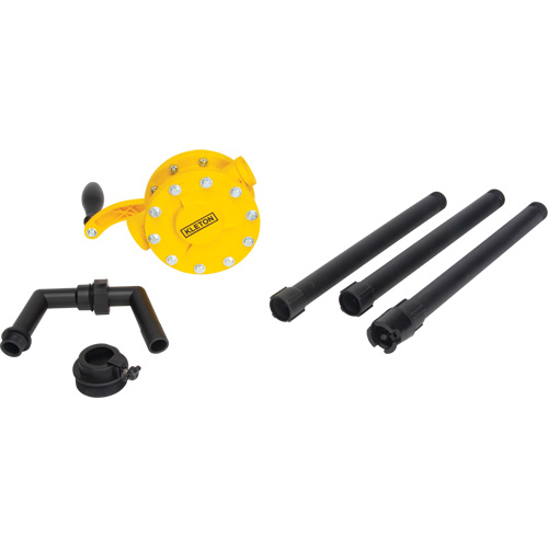 Rotary Type Drum Pump, Polypropylene, Fits 15 - 55 US Gal., 8 oz./Stroke Rock Safety Industrial Ltd