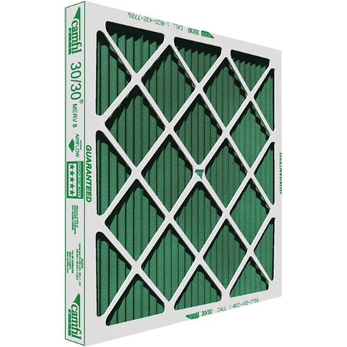 Filtres pliss&eacute;s &agrave; panneau 30/30 de grande capacit&eacute;, Boîte, MERV 8, 24" la x 1" p x 24" h Rock Safety Industrial Ltd