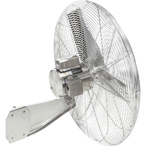 Ventilateurs en acier inoxydable lavables &agrave; grande eau pour service alimentaire, Industriel, 1 vitesses, Diam&egrave;tre de 24" Rock Safety Industrial Ltd