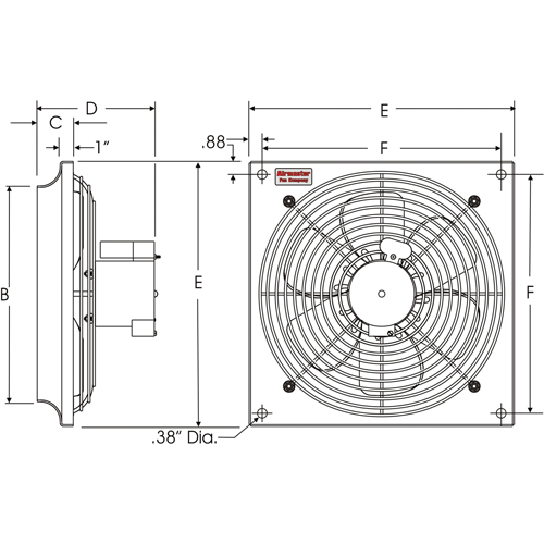 All Purpose Wall Fans, Commercial, 2 Speed, 16" Diameter Rock Safety Industrial Ltd