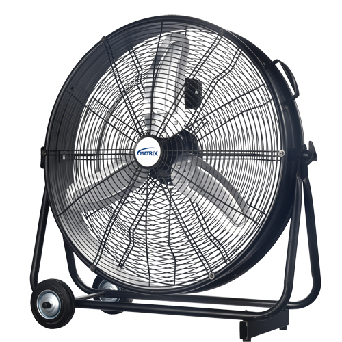 Light Industrial Direct-Drive Slim Drum Fan, Industrial, 3 Speed, 24" Diameter Rock Safety Industrial Ltd