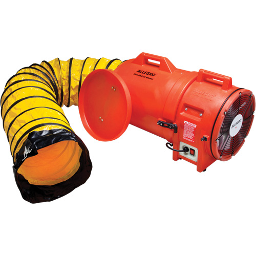 Blower with Canister & Ducting, 1 HP, 1842 CFM Rock Safety Industrial Ltd