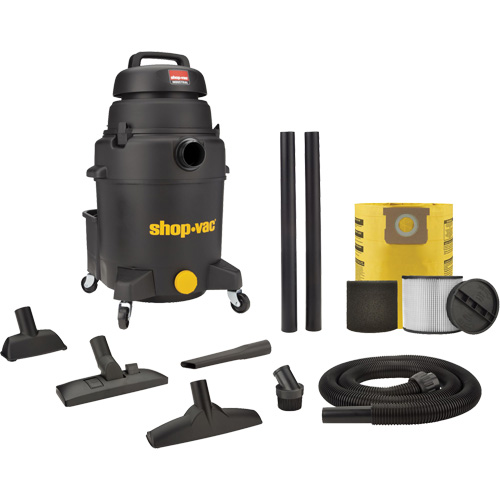 Aspirateur pour atelier, Secs-humides, 6 CV, 10 gal. US (37,9 litres) Rock Safety Industrial Ltd